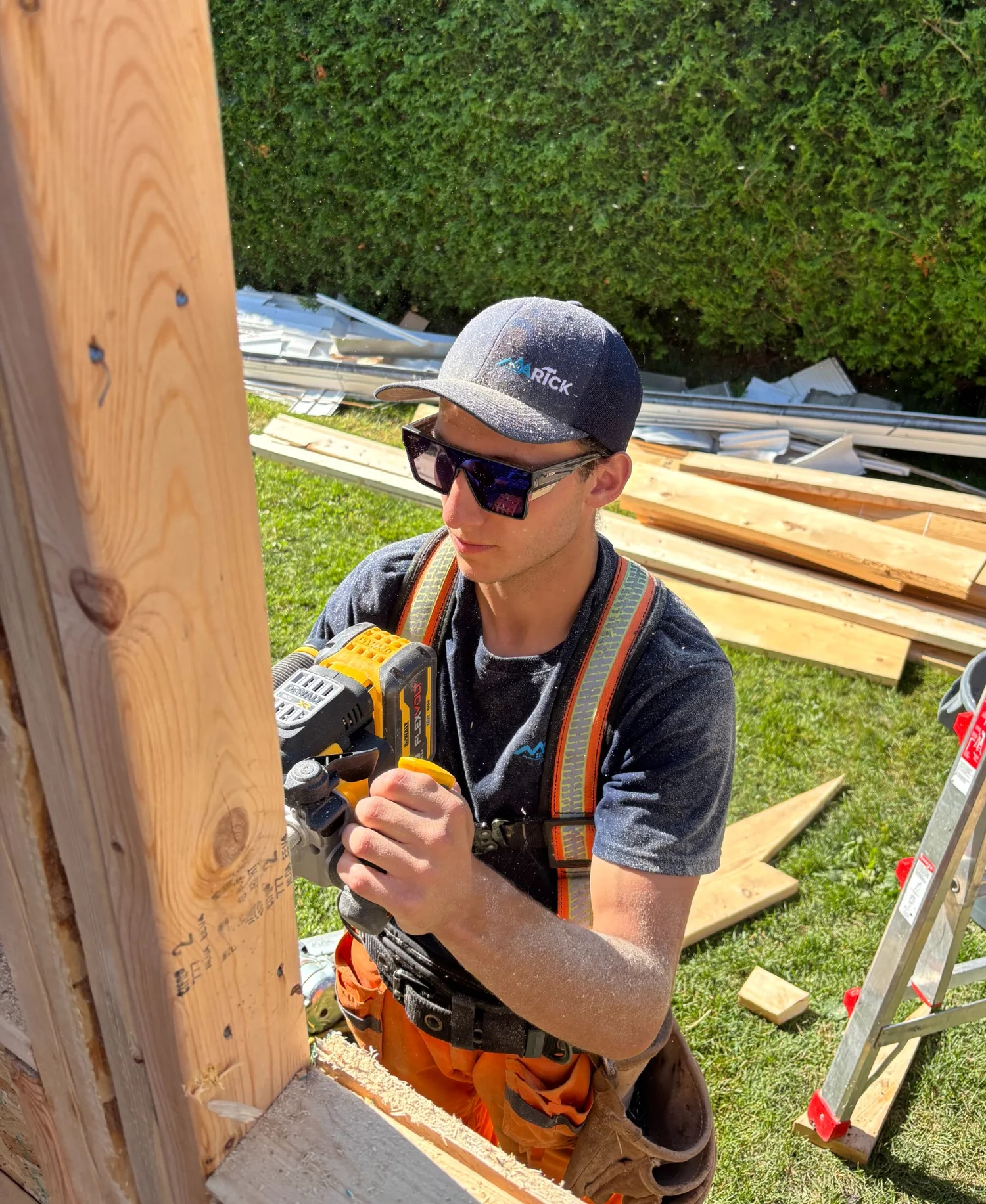 Frédérick Rivard de MARICK Construction sur un chantier