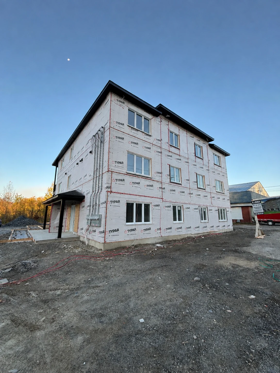 Photo avant du projet de construction
